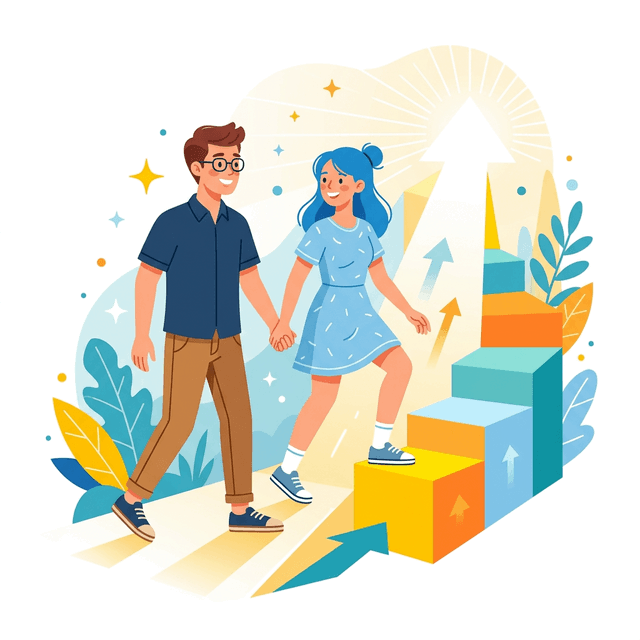 Two partners reconnecting through Lovespace
